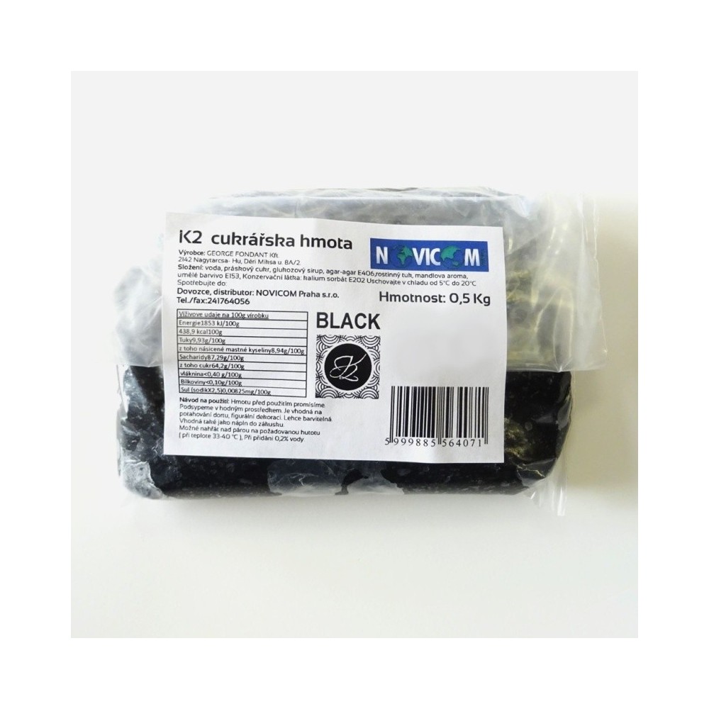 Roll-out Icing  K2 - BLACK - 500g