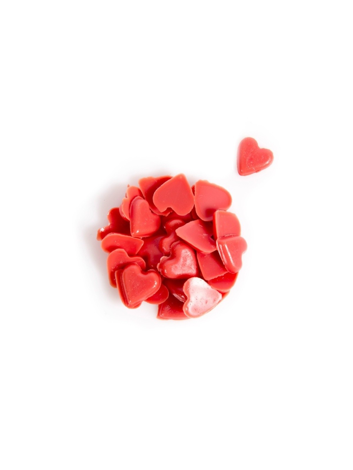 Schokoladendekoration - rote Herzen 10mm - 50g