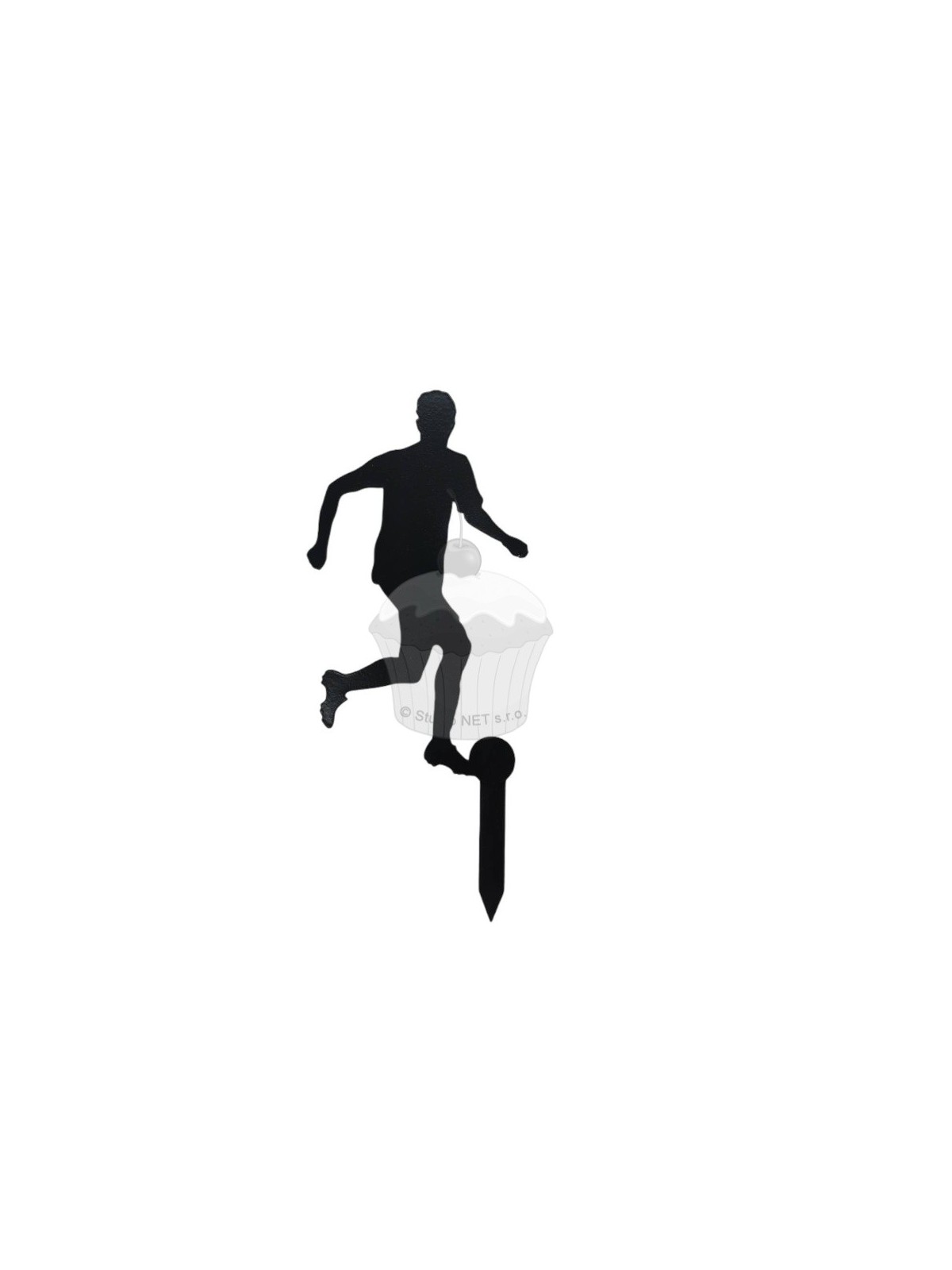 Modecor cake topper - silhouette - footballer - 1pc