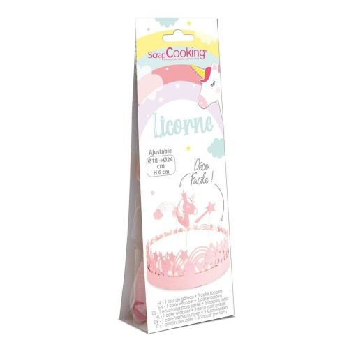 ScrapCooking Cake Wrapper und Topper - Unicorn - 4 st