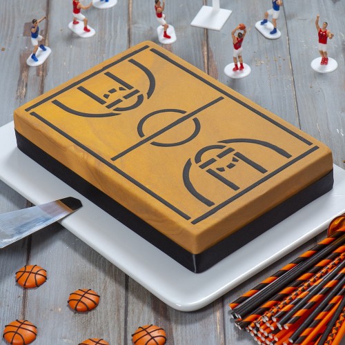 Decora - Stencil - basketbalové hřiště - 30 x 20cm