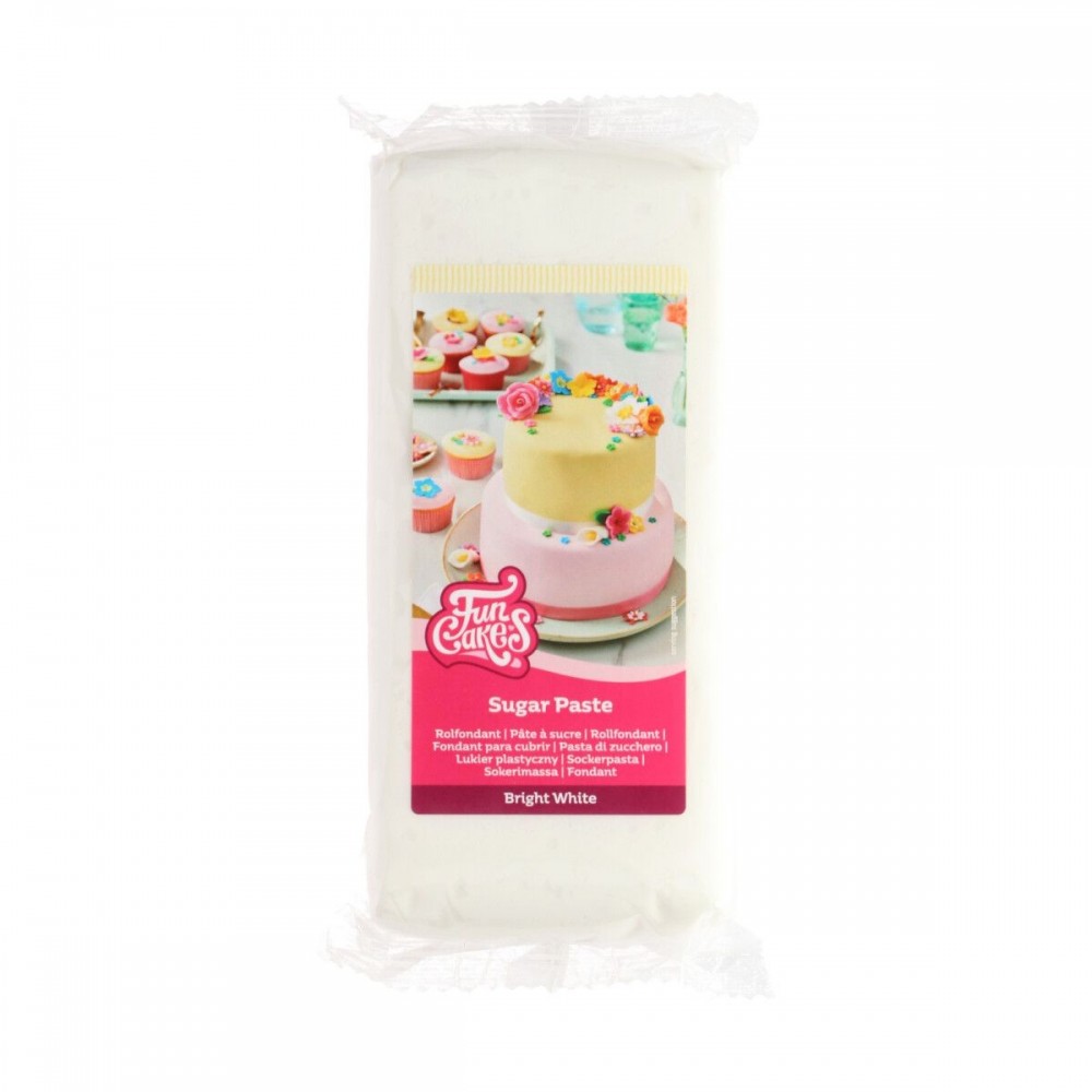 FunCakes Rolled Fondant Bright White - White - 1kg