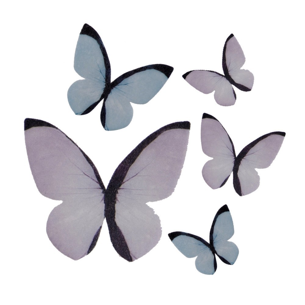 Dekora - Essbares Papier - Schmetterling - 3-6cm / 79Stk