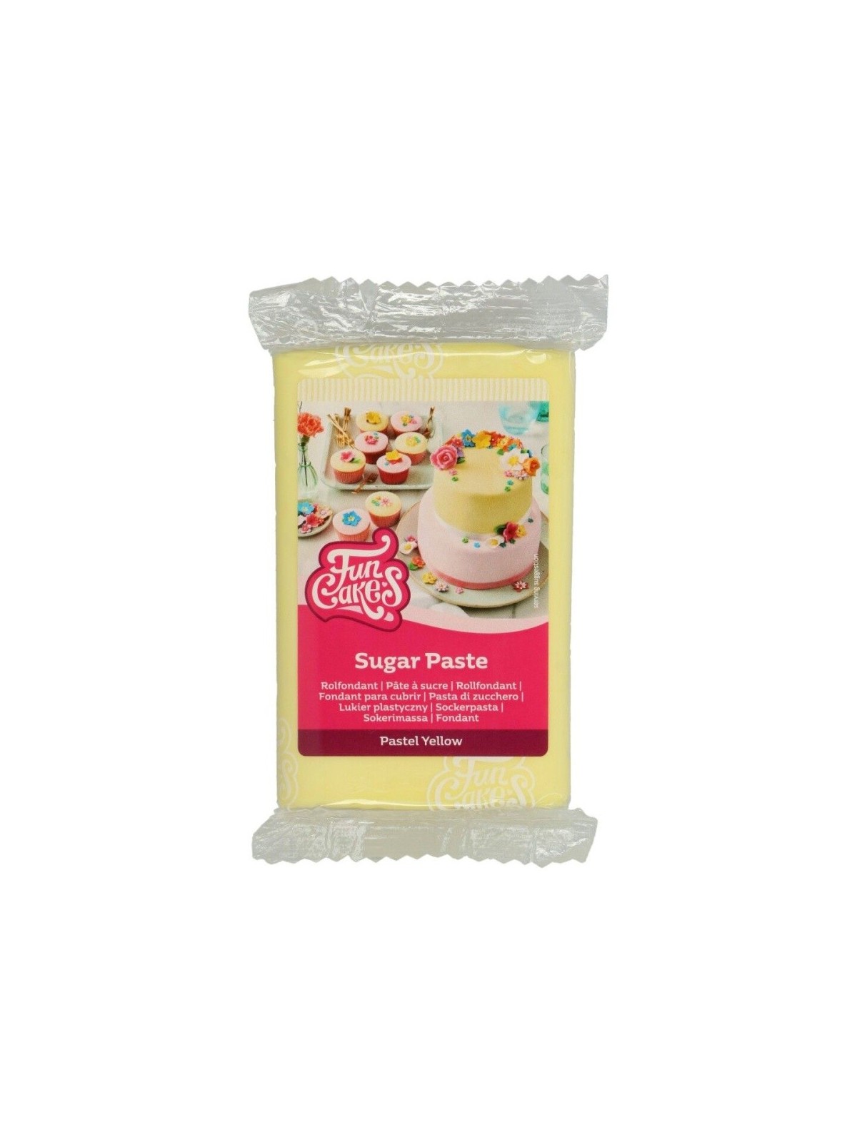 FunCakes Rolled Fondant Pastel Yellow - yellow 250g