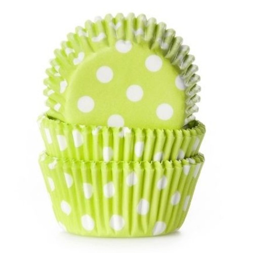 House of Marie mini Baking Cups - Limette - Tupfen - pk/60