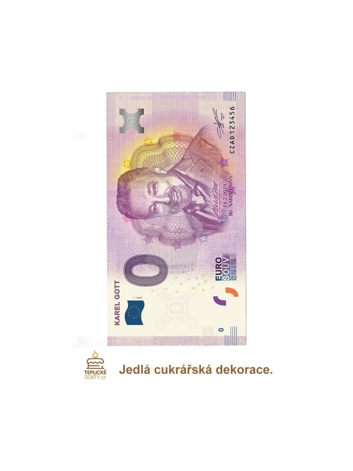 Edible paper "Banknote Karel Gott" - A4