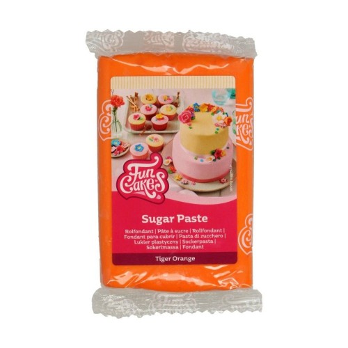 FunCakes potahový fondán Tiger Orange - oranžový - 250g