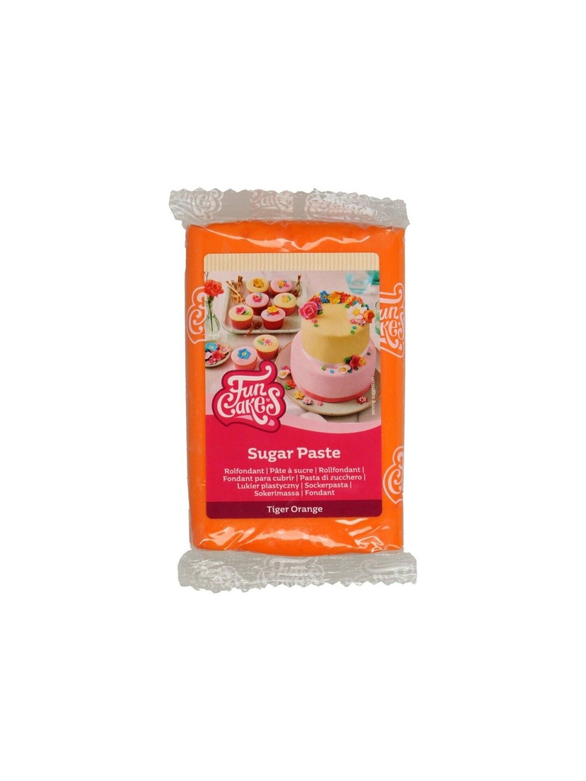 FunCakes potahový fondán Tiger Orange - oranžový - 250g