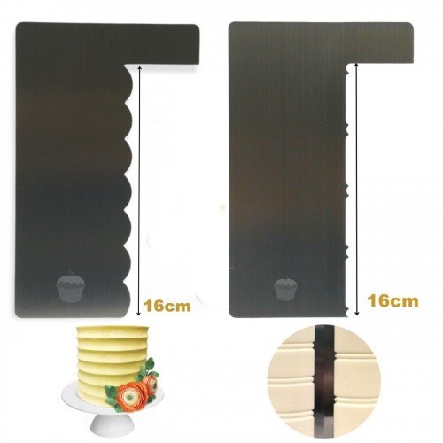 Pastry template made of stainless steel - set of cutter and rings 16cm.