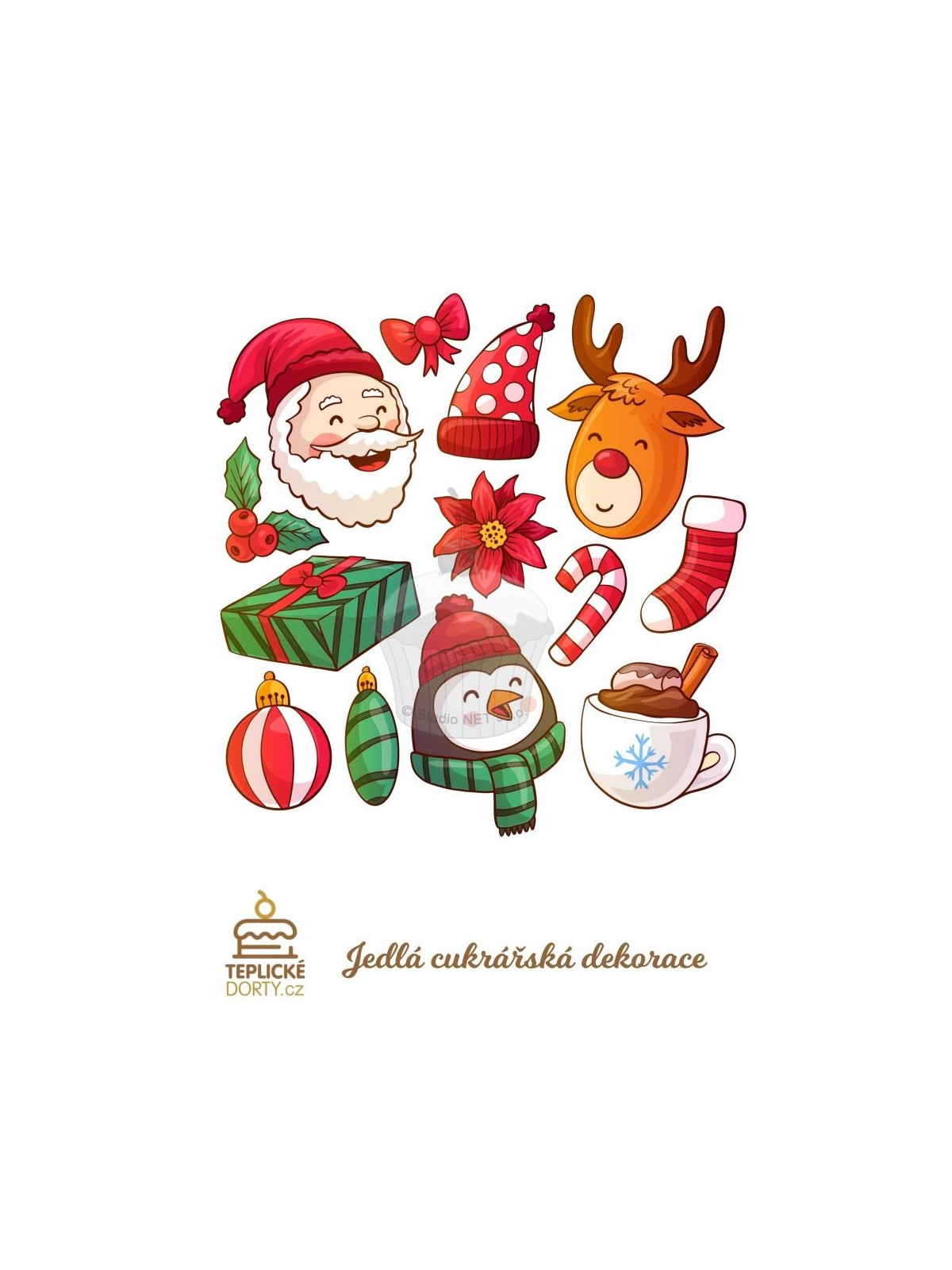 Edible paper "Christmas decoration 13pcs" - A4