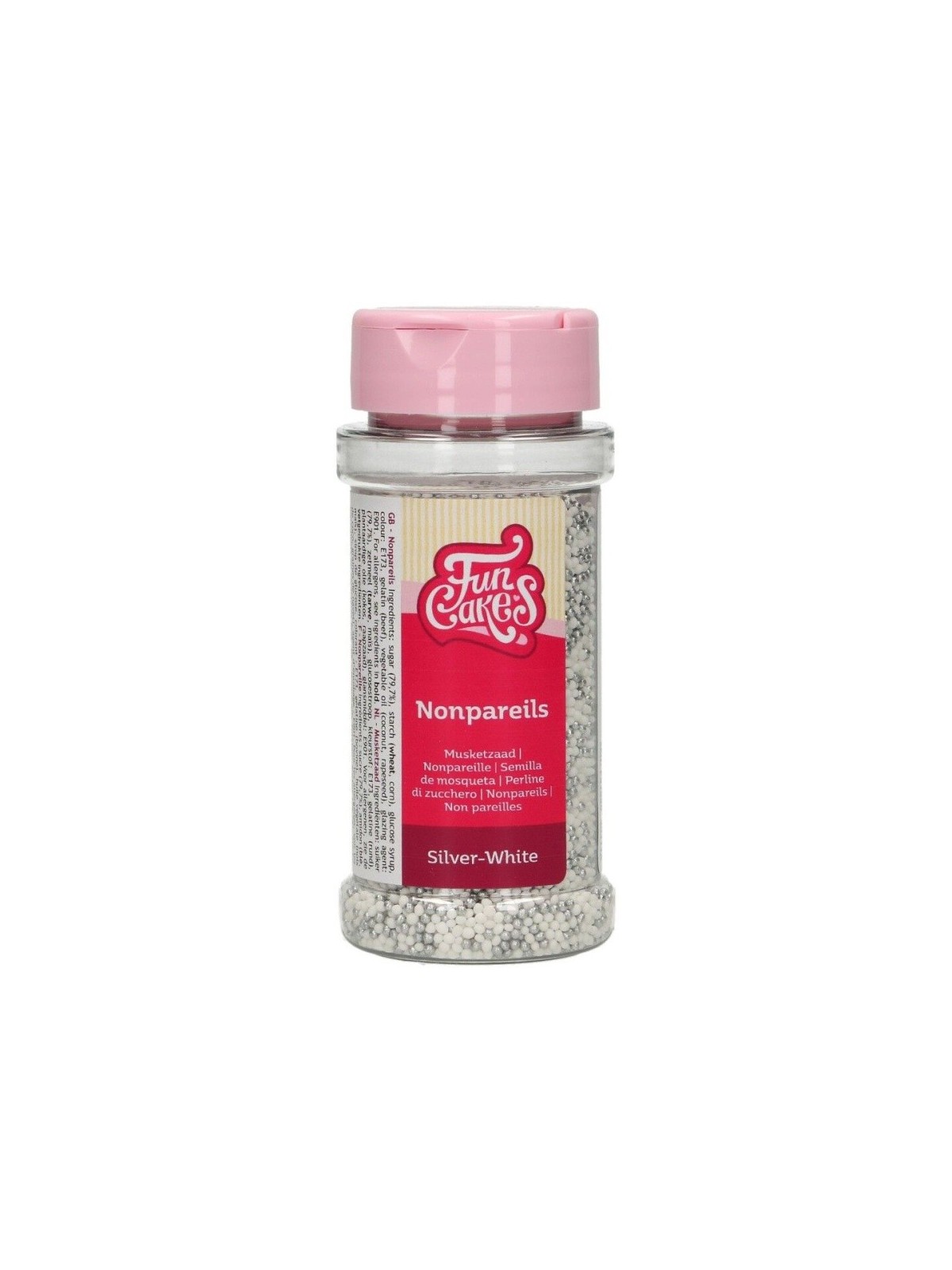 FunCakes Nonpareils - silver / white - 80g