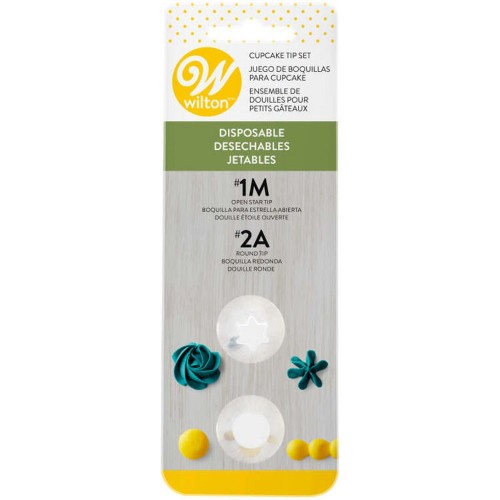 Wilton plastic Decorating Tip Set Extra Large nr1M, nr2A