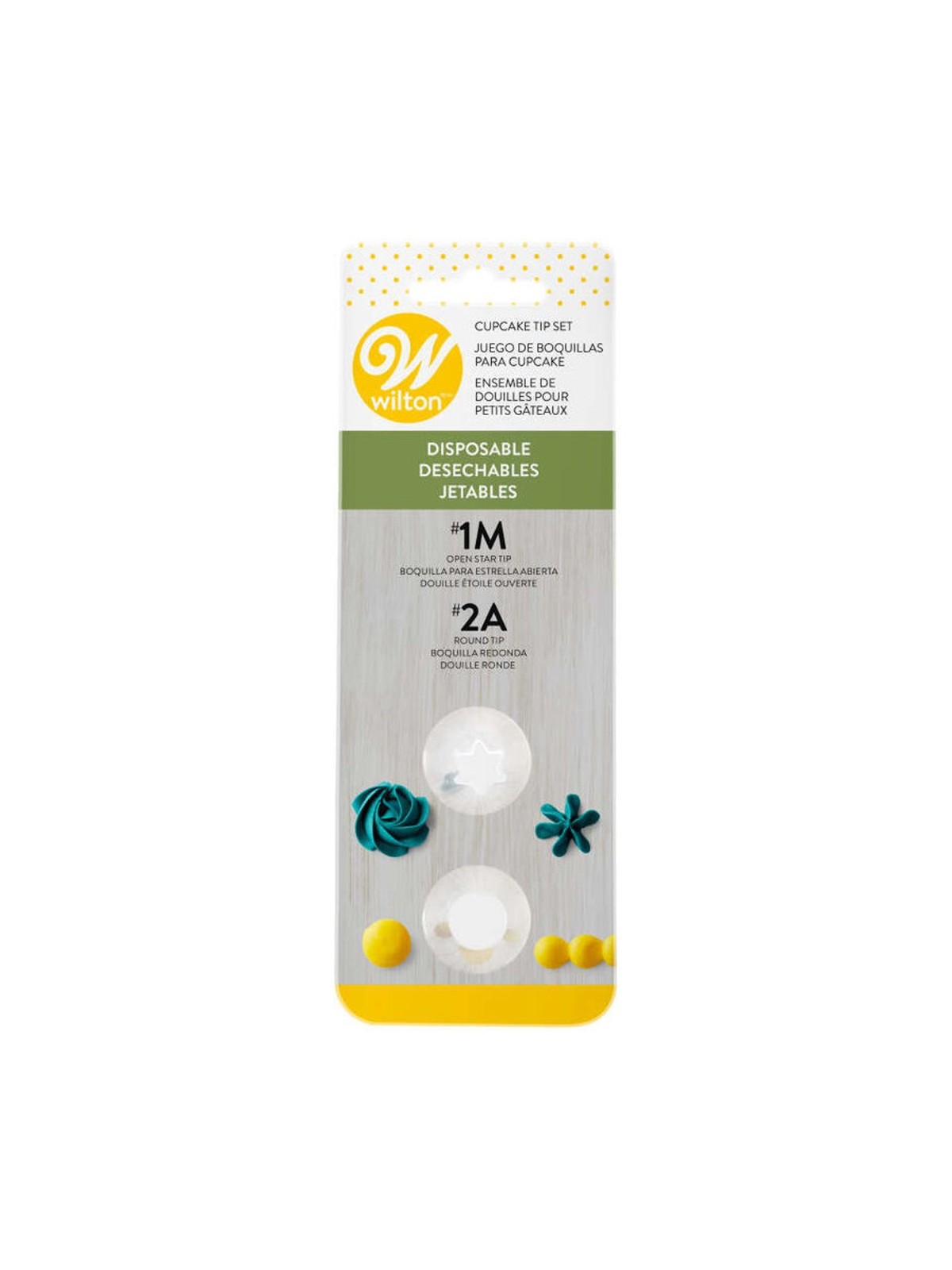 Wilton plastic Decorating Tip Set Extra Large nr1M, nr2A