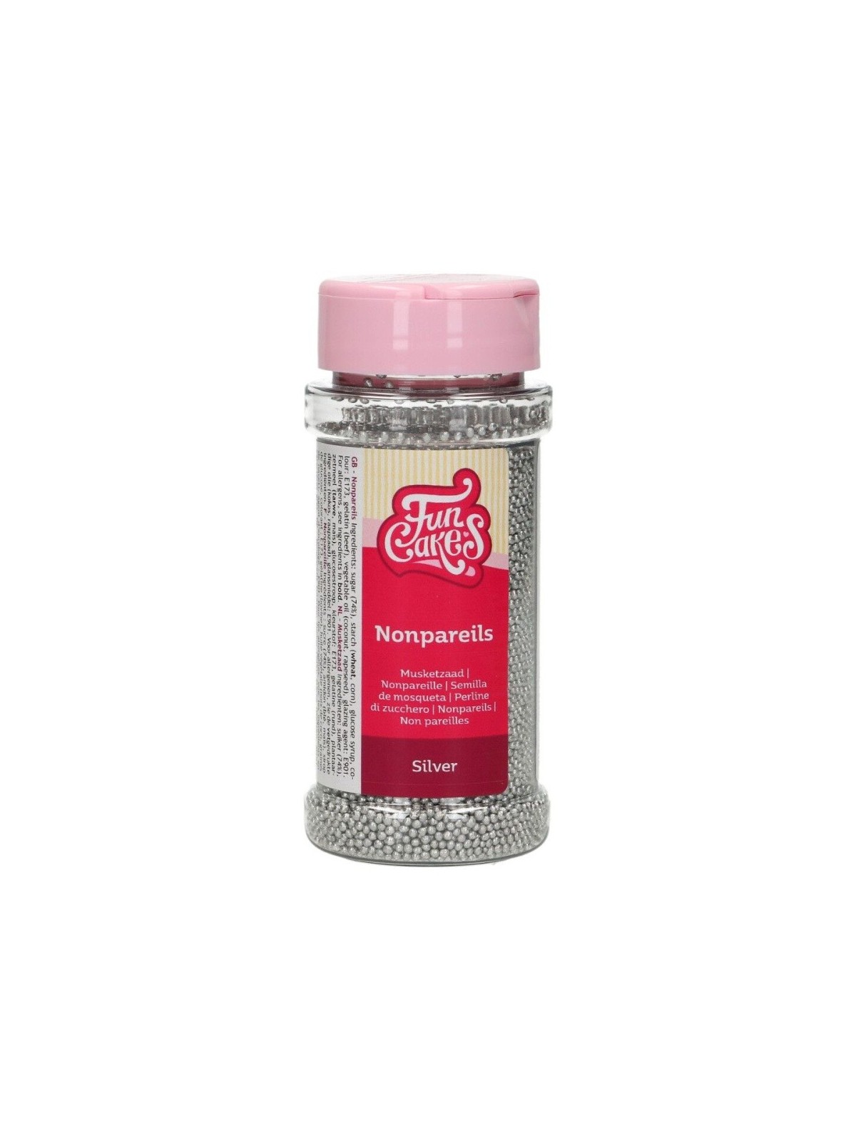 FunCakes Sugar Pearls - Lustre - Silver - 80g