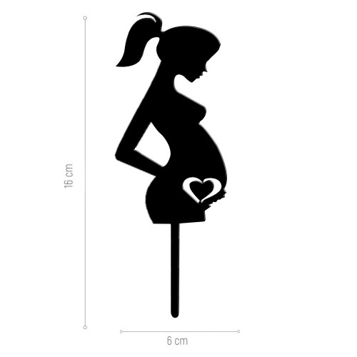 DeKora  cake topper - pregnant woman