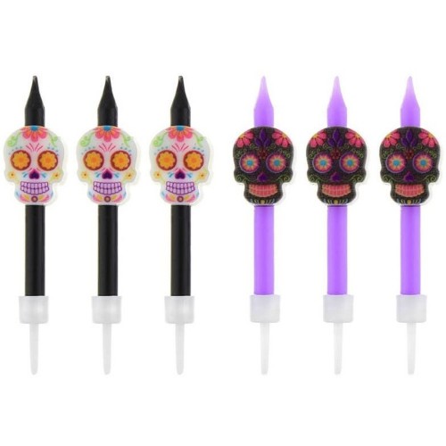 Cake candles - Dia De Los Muertos 6pcs