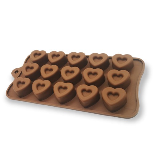 Silicone mold for pralines - hearts