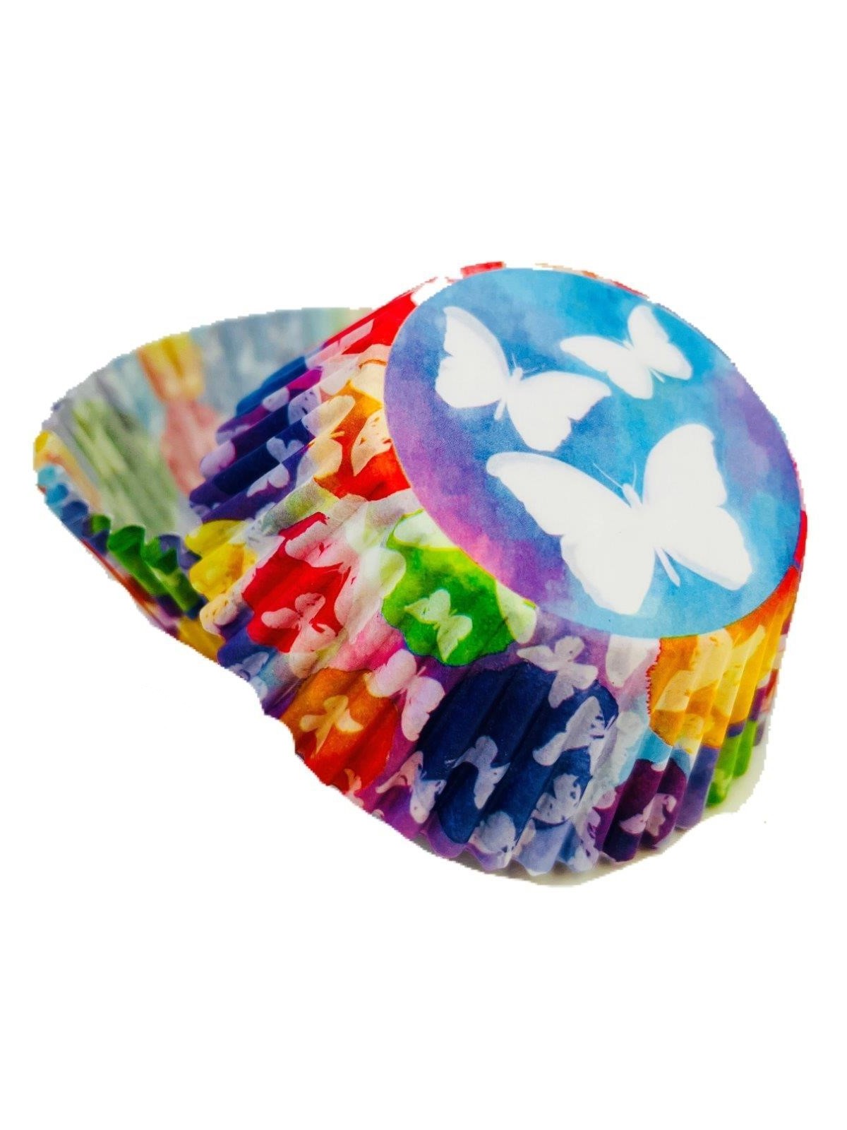 Baking cups - rainbow butterfly - 50pcs