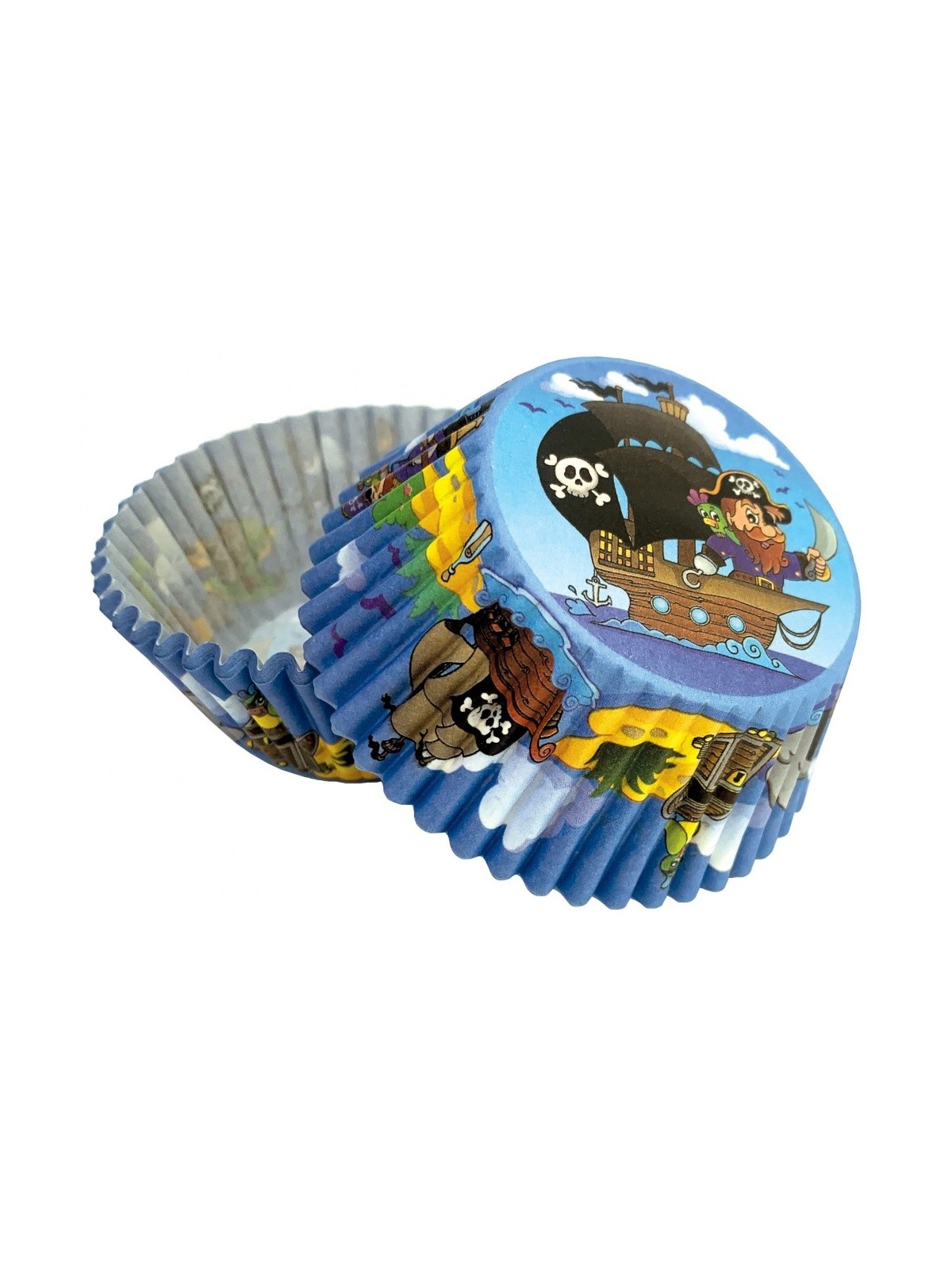 Baking cups - pirate with ship - 50pcs