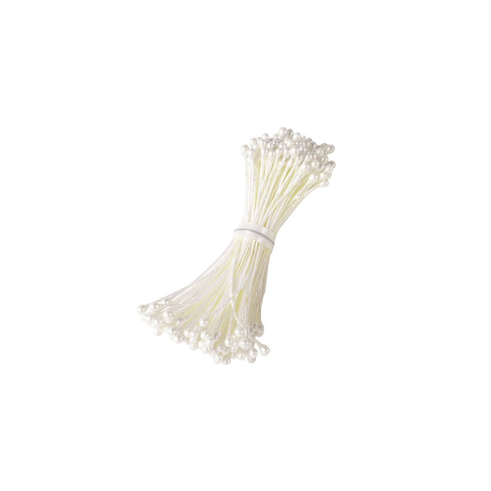 Stamens Medium Pearl White - 150pcs