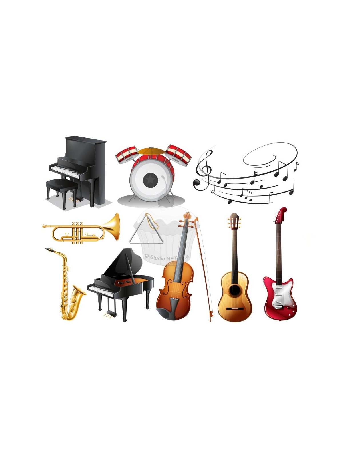 Edible paper "Music 6" Musical instruments - A4