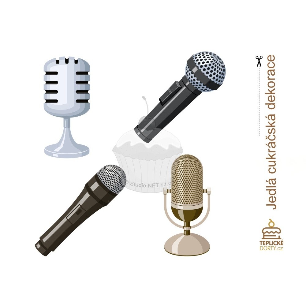 Edible paper "Music 14" Microphones - A4