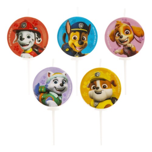 Decora - cake candle - Paw Patrol - 5pcs - ø3cm