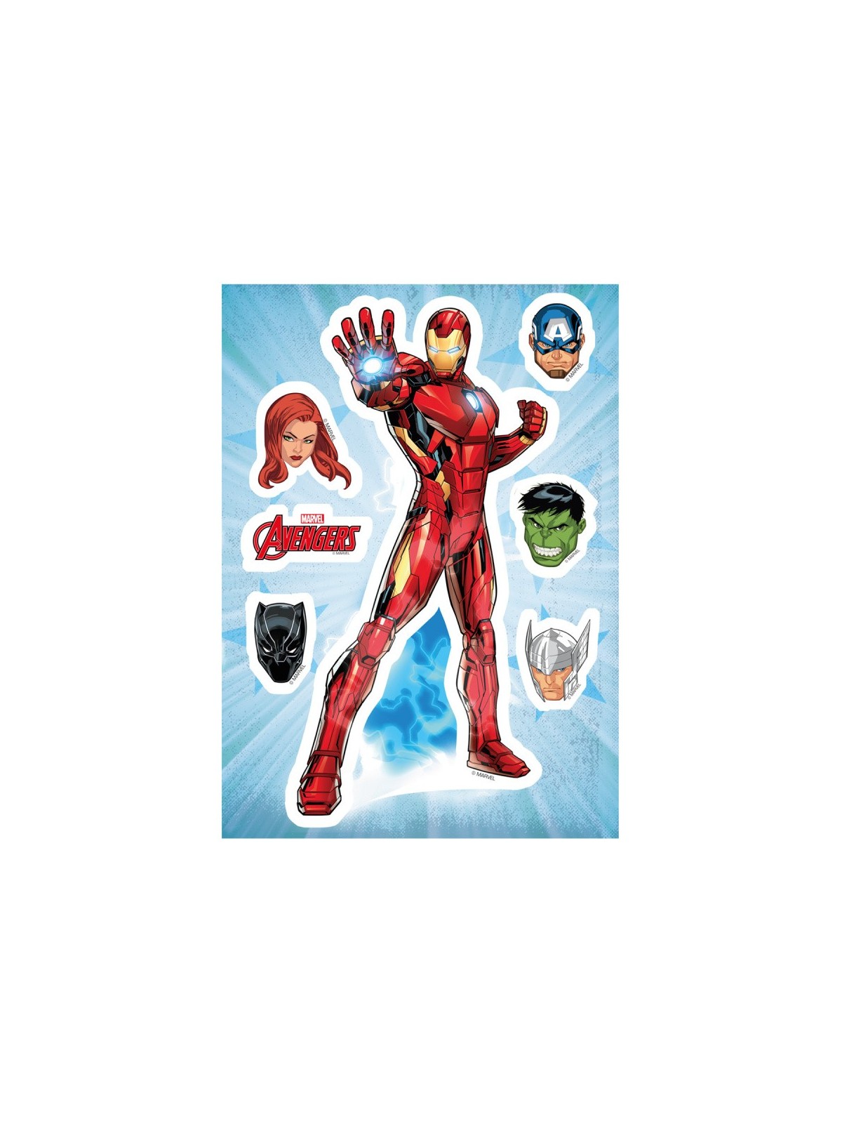Dekora - Edible paper - silhouette - Avengers - Iron Man + friends