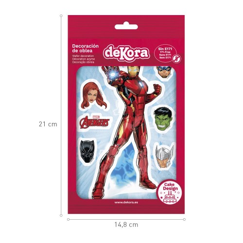 Deko - Essbares Papier - Silhouette - Avengers - Iron Man + Freunde