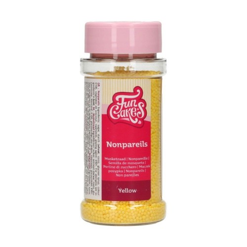 FunCakes Sugar Pearls - dips - yellow - 80g