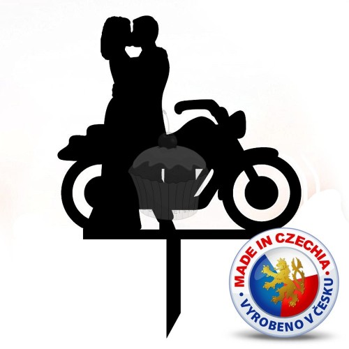 Cake topper - Wedding motorcycle 3