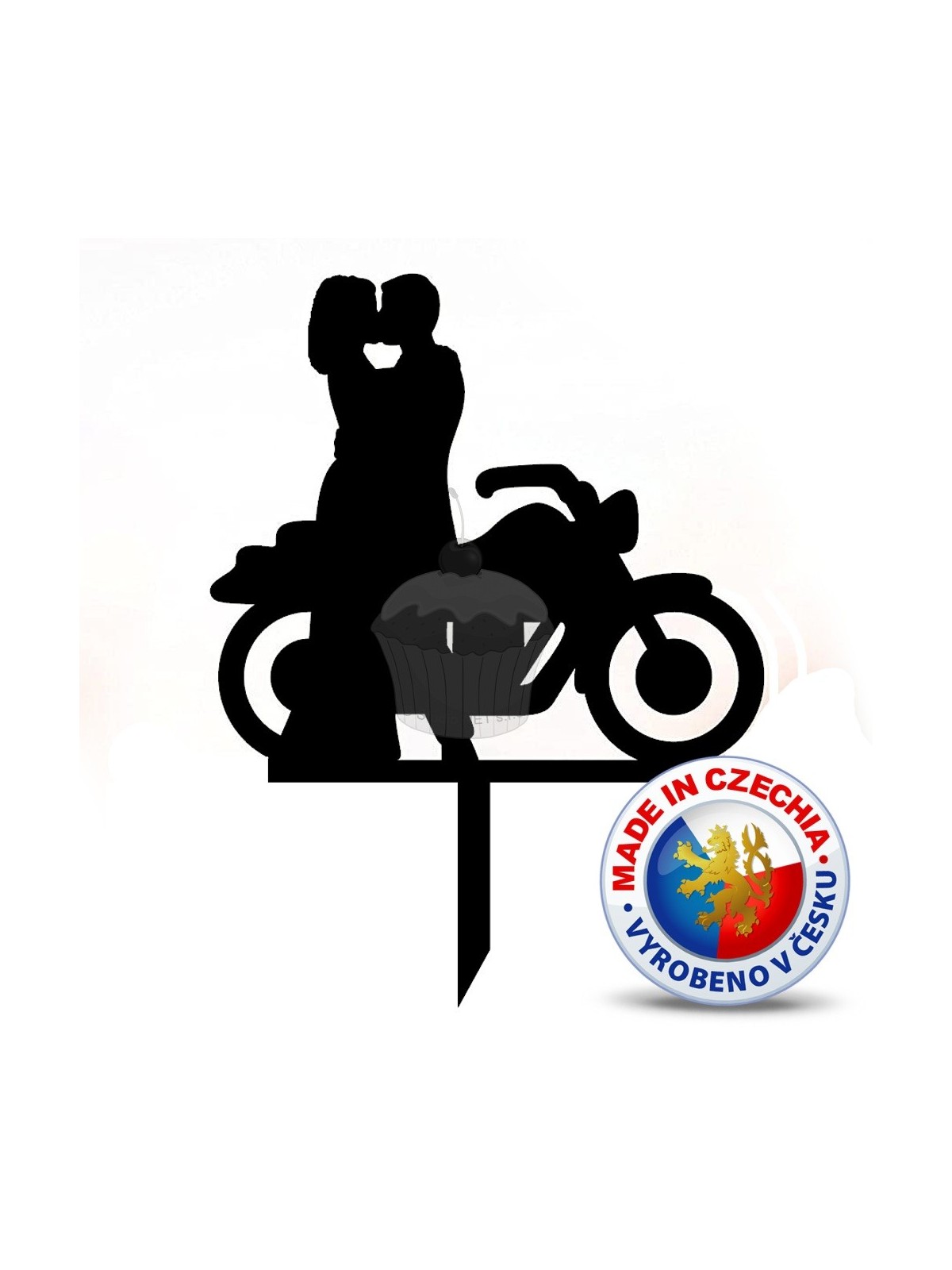 Cake topper - Wedding motorcycle 3