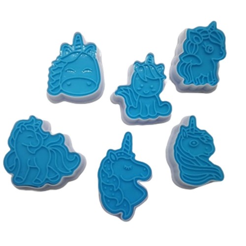 Cookie cutters and unicorn shaped cookie markers