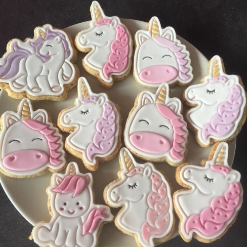 Cookie cutters and unicorn shaped cookie markers