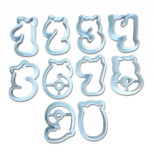 Cookie cutter numbers - Devilish 10pcs