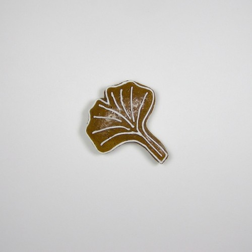 Stainless steel cookie cutter - ginkgo biloba leaf