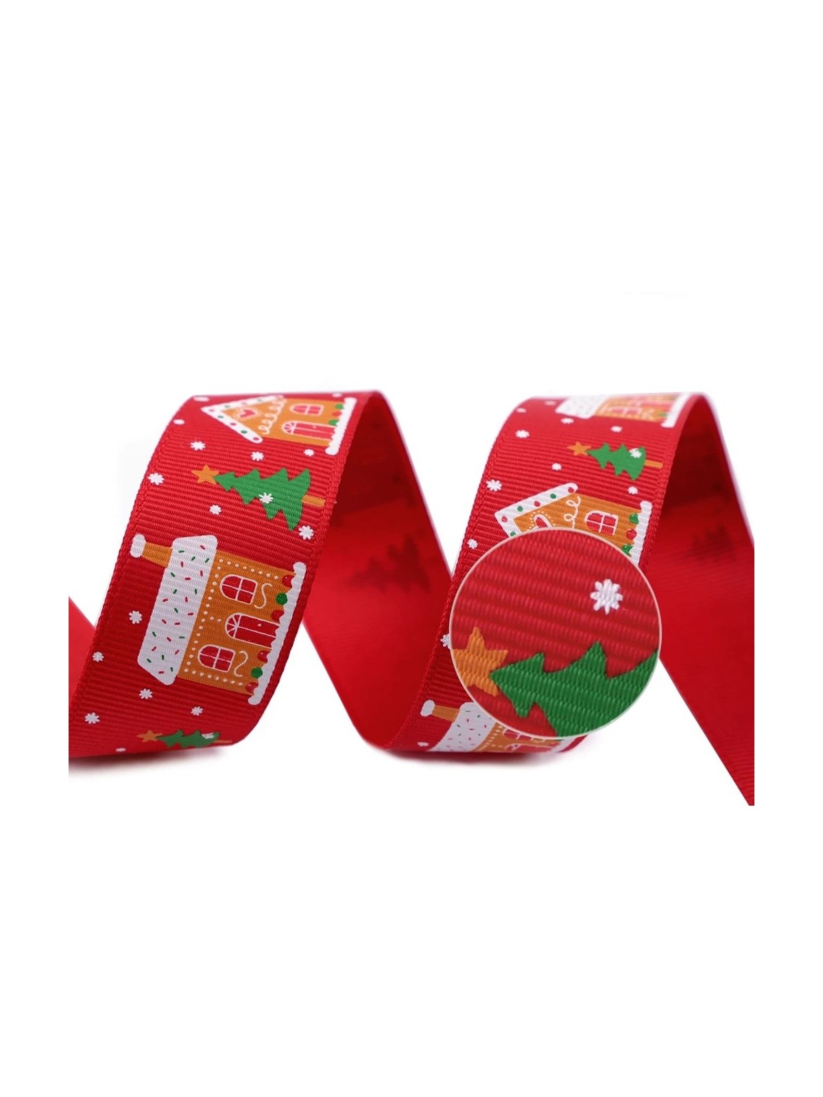 Hundehalsband - Weihnachtshütte - Rot - 25mm - 3m