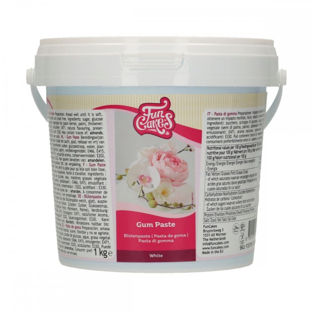 FunCakes Gum Paste - Blütenpaste Weiß -1kg