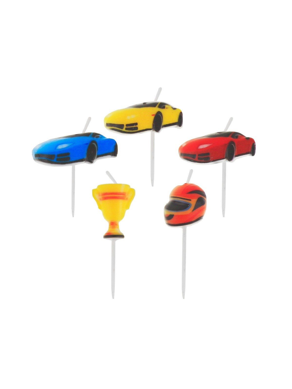 Cake candle Racing cars - 5pcs