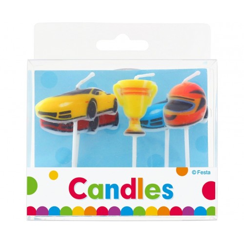 Cake candle Racing cars - 5pcs