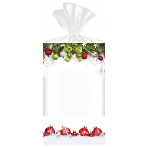 Cellophane bag medium - Christmas decorations - 15x24cm - pack of 10