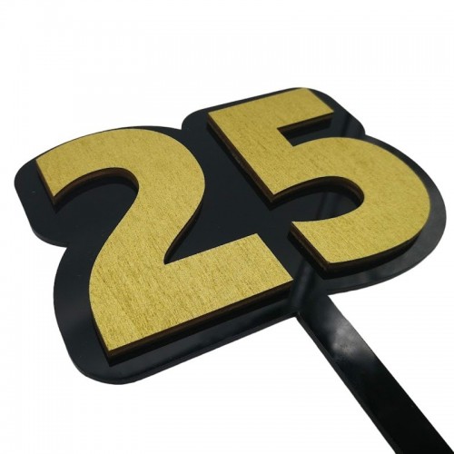 3D Cake Topper - Jubilee 25th