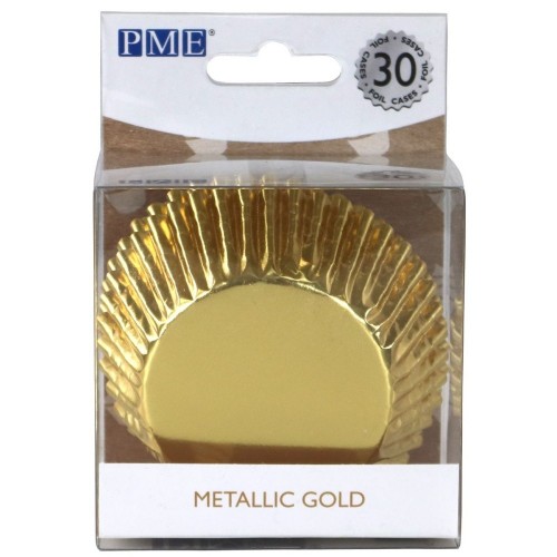 PME baking cups with foil - gold - 30 pcs