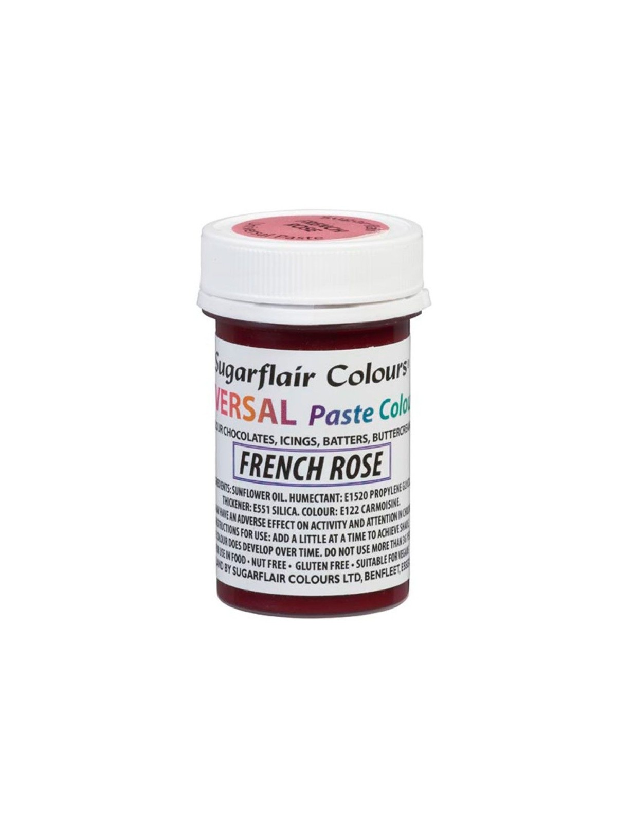 Sugarflair Universal Gel-Farbe - French Rose 22g