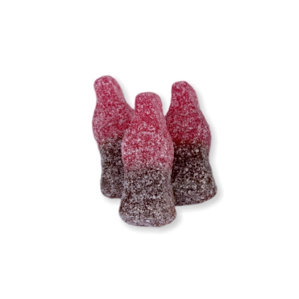 Jelly decoration - Cherry Cola sour bottles - VEGAN - 200g