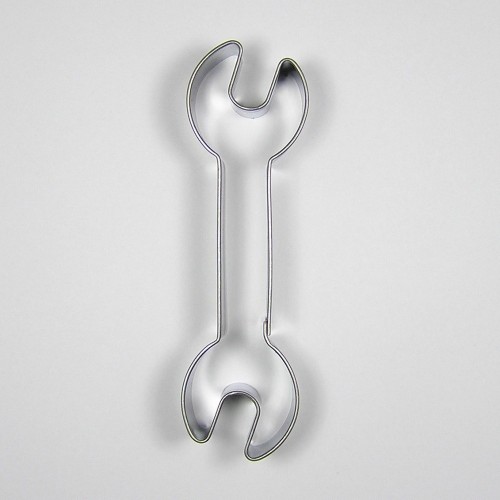 Stainless steel cookie cutter - spanner.