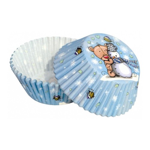 Pastry baskets - bear love - blue - 50 pieces