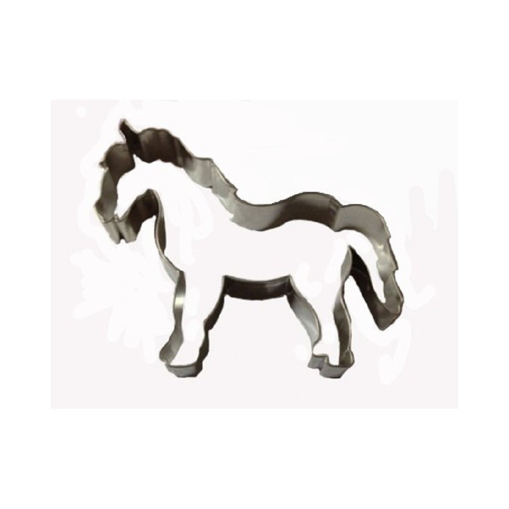 Stainless steel gingerbread cookie cutter - horse 11cm.