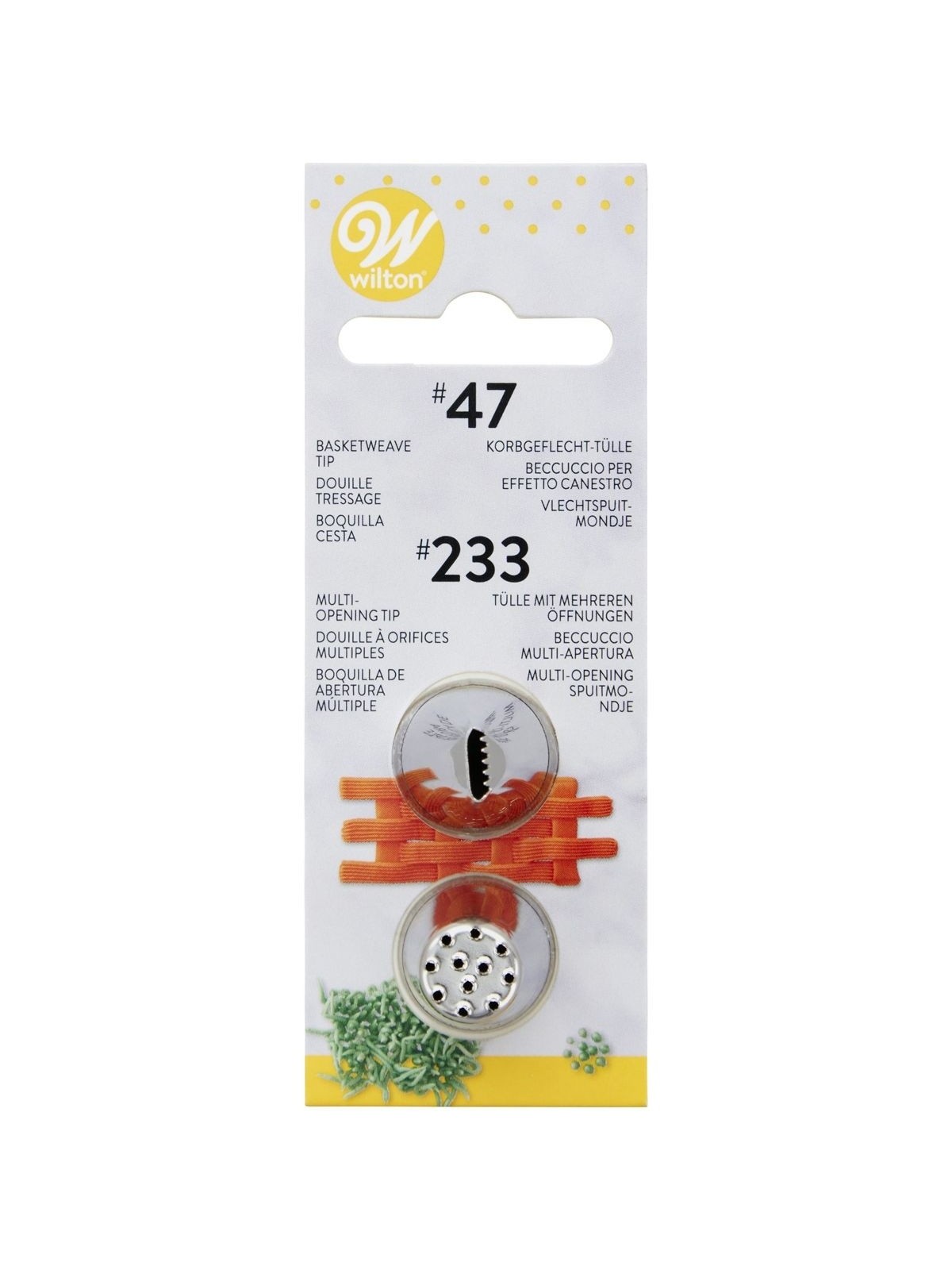 Wilton Basketweave Tip Set - tip #47 + grass tip #233.