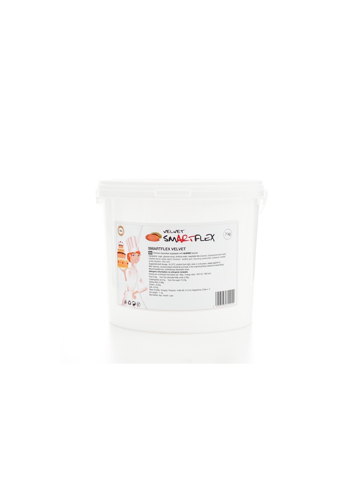 Smartflex velvet almonds 7kg - fondant